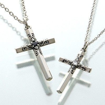 シルバーペアネックレス