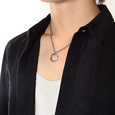 シルバーペアネックレス