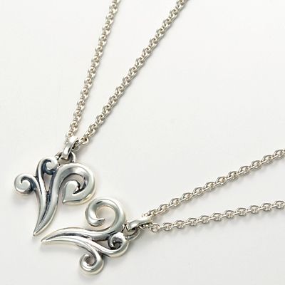シルバーペアネックレス
