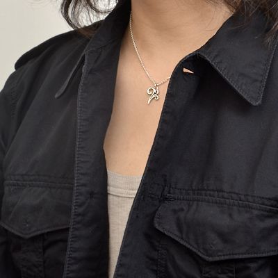 シルバーペアネックレス