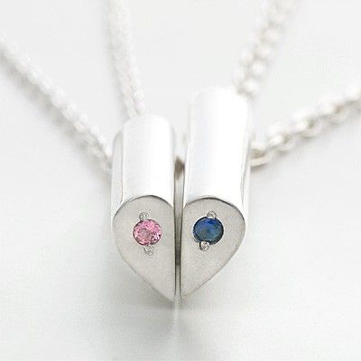 シルバーペアネックレス