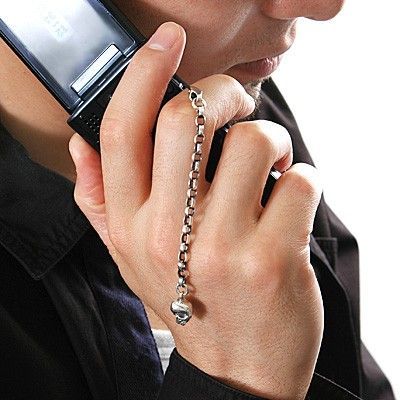 シルバー携帯ストラップ