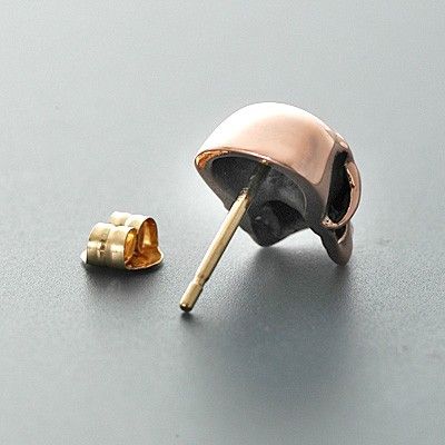 ピンクゴールドスタッドピアス(片耳用)