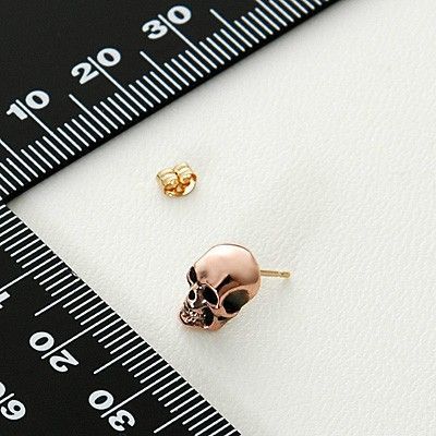 ピンクゴールドスタッドピアス(片耳用)