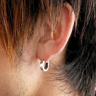 シルバーフープピアス(片耳用)