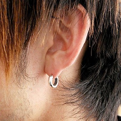 シルバーフープピアス(片耳用)