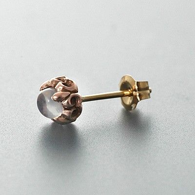 ピンクゴールドスタッドピアス