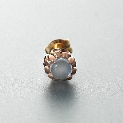 ピンクゴールドスタッドピアス