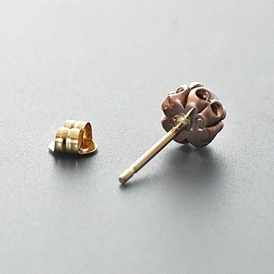 ピンクゴールドスタッドピアス