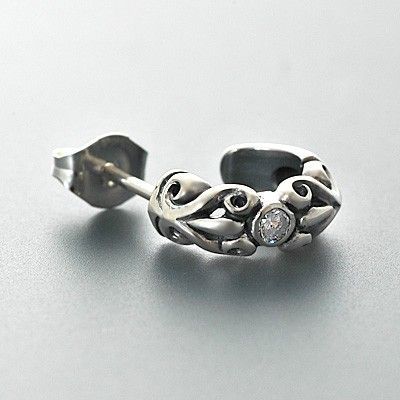 シルバーフープピアス(片耳用)