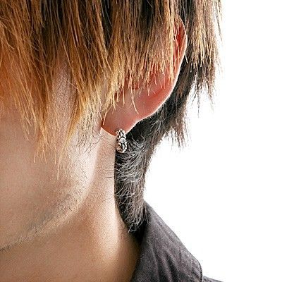 シルバーフープピアス(片耳用)