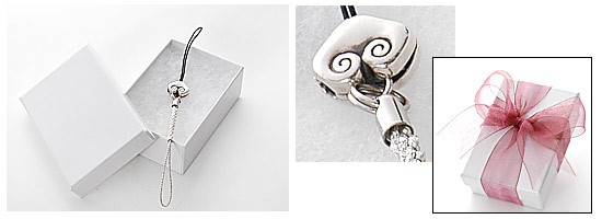 シルバー携帯ストラップ