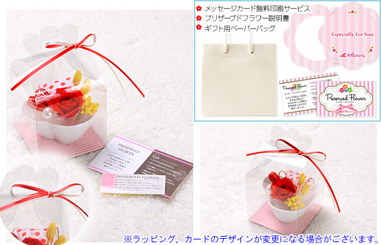 Candy Flower シルバーネックレス プリザーブドフラワー セット