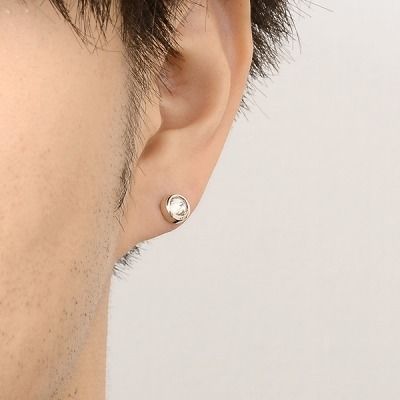 シルバースタッドピアス(片耳用)