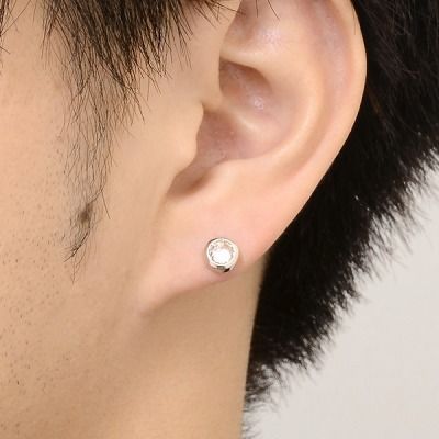 シルバースタッドピアス(片耳用)