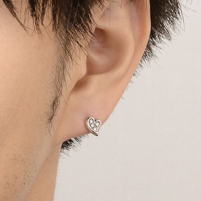 シルバースタッドピアス(片耳用)