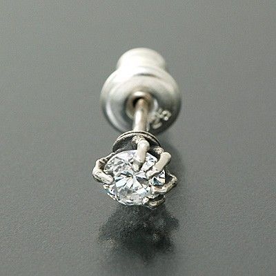 シルバースタッドピアス(片耳用)