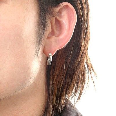 シルバーフープピアス(片耳用)