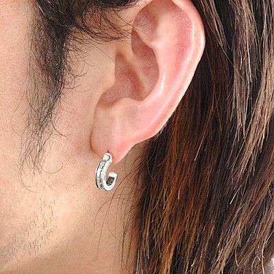 シルバーフープピアス(片耳用)