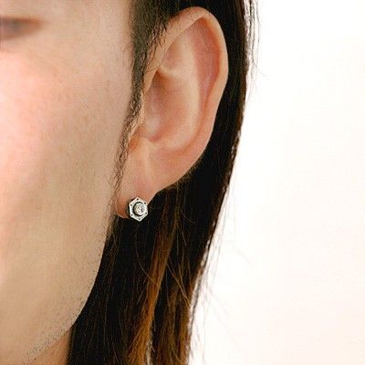 シルバースタッドピアス(片耳用)