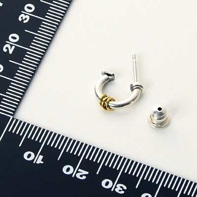 シルバーフープピアス(片耳用)