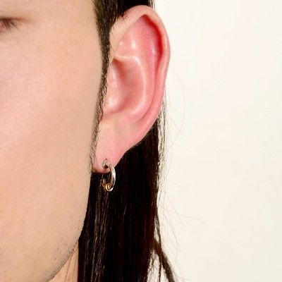 シルバーフープピアス(片耳用)