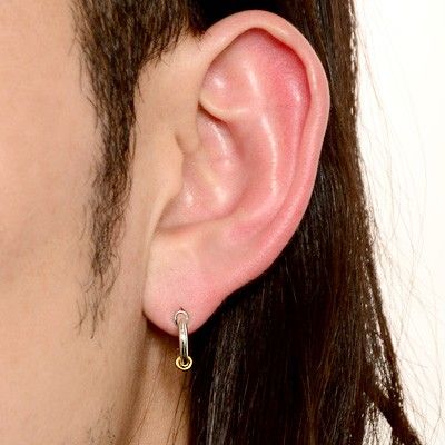 シルバーフープピアス(片耳用)