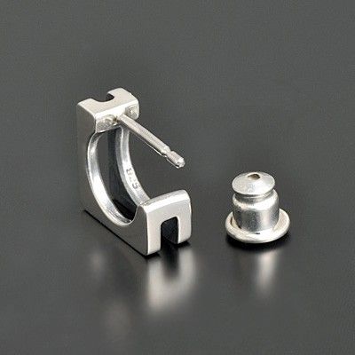 シルバーフープピアス(片耳用)
