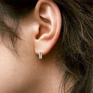 シルバーフープピアス(片耳用)