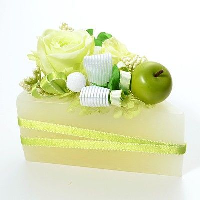 誕生日 フラワーケーキ プリザーブドフラワー グリーン