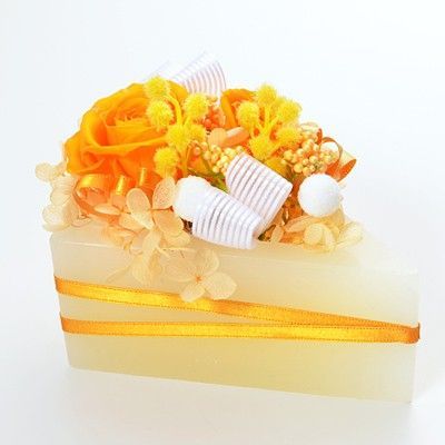 誕生日 フラワーケーキ プリザーブドフラワー オレンジ