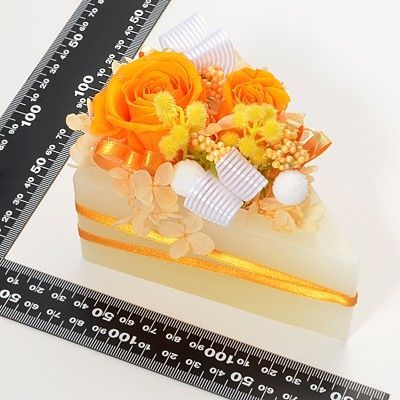 誕生日 フラワーケーキ プリザーブドフラワー オレンジ