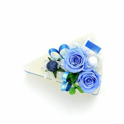 誕生日 フラワーケーキ プリザーブドフラワー ブルー