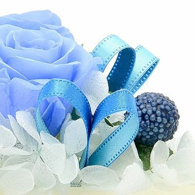 誕生日 フラワーケーキ プリザーブドフラワー ブルー