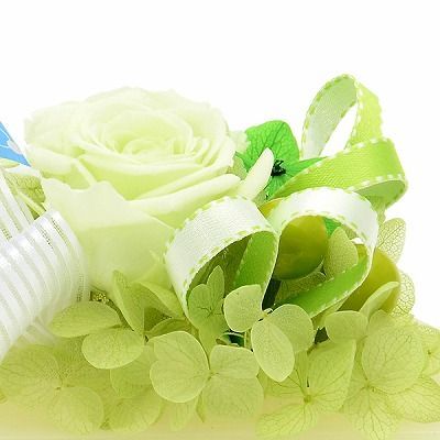 誕生日 フラワーケーキ プリザーブドフラワー グリーン