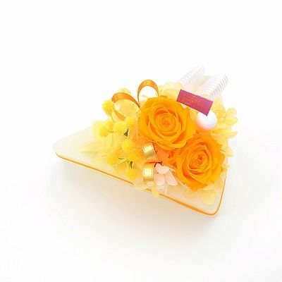 誕生日 フラワーケーキ プリザーブドフラワー オレンジ