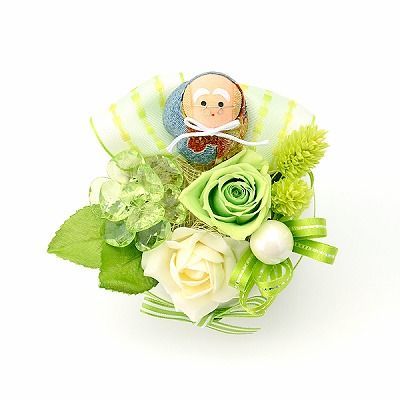 お祝い プリザーブドフラワー グリーン 「ハッピーグランパ」