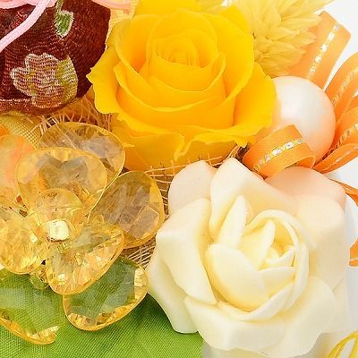 お祝い プリザーブドフラワー イエロー 「ハッピーグランマ」