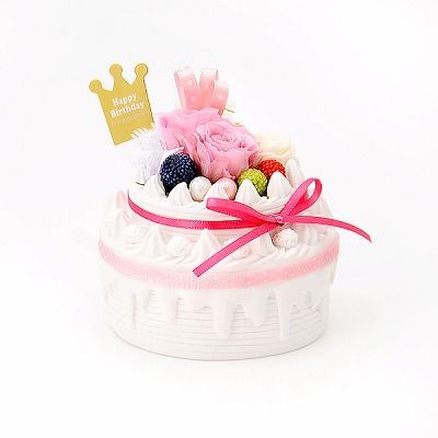 誕生日 フラワーケーキ プリザーブドフラワー ピンク