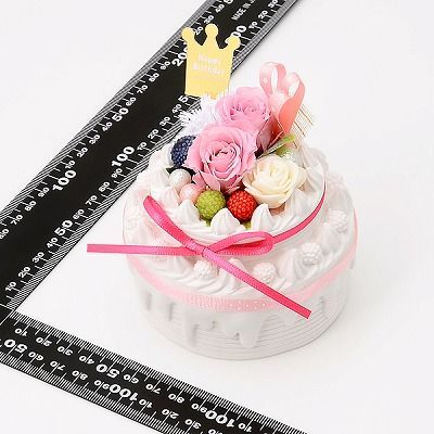 誕生日 フラワーケーキ プリザーブドフラワー ピンク