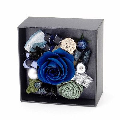 プリザーブドフラワー フラワーボックス ブラック ネイビー
