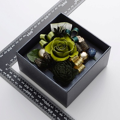 フラワーボックス プリザーブドフラワー ブラック オリーブ