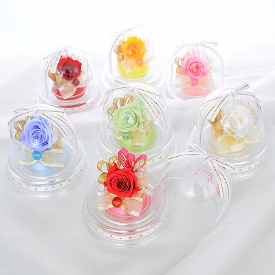 出産祝い 女の子 バスケット入 紙おむつ プリザーブドフラワーセット