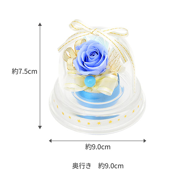 ハンカチ&プリザーブドフラワーセット メッセージカードとラッピング付