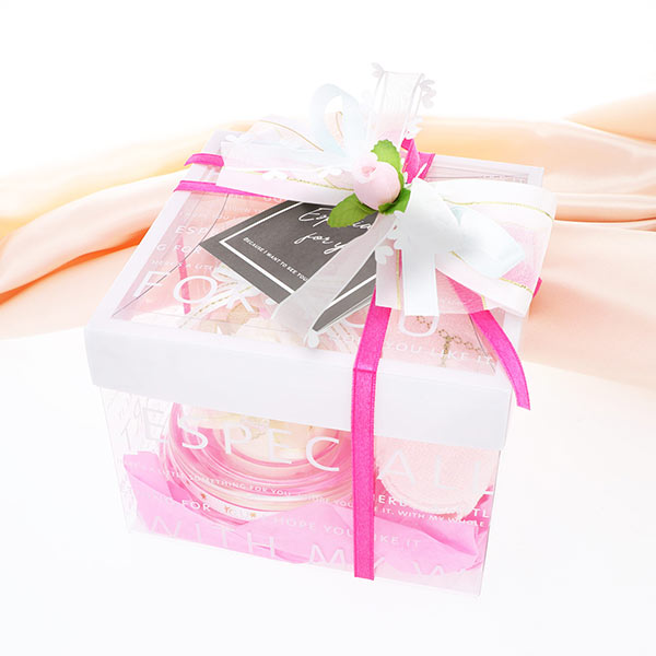 イニシャル&ハンカチ プリザーブドフラワーセット