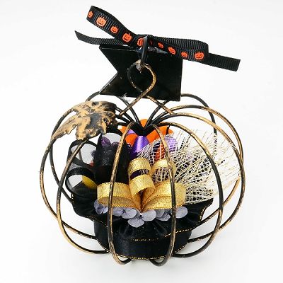 ハロウィン プリザーブドフラワー ブラック オレンジ