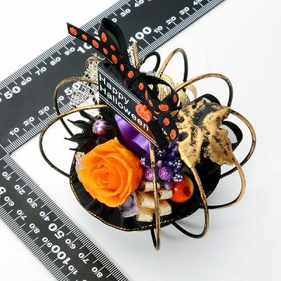 ハロウィン プリザーブドフラワー ブラック オレンジ