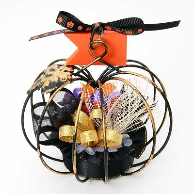 ハロウィン プリザーブドフラワー オレンジ