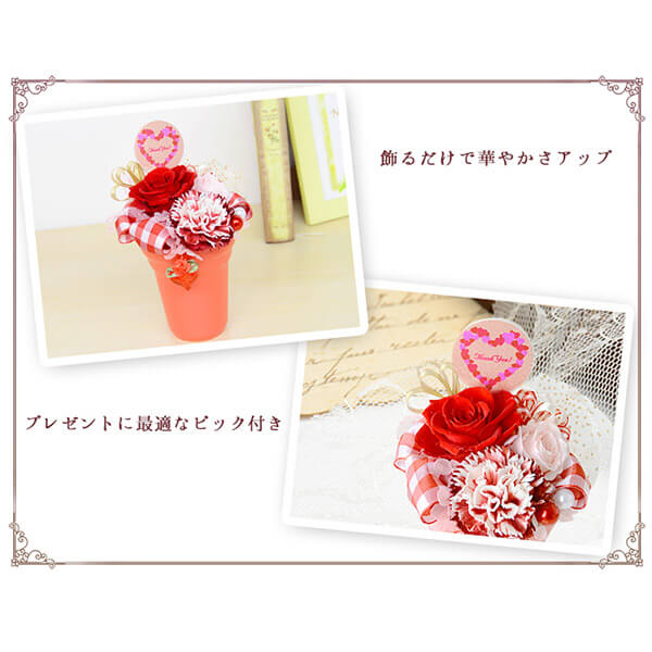 誕生日 人気ペンダント&プリザーブドフラワー セット