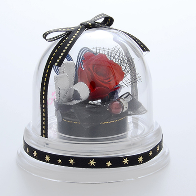 誕生日 プリザーブドフラワー ドームアレンジ 1月 ブラック